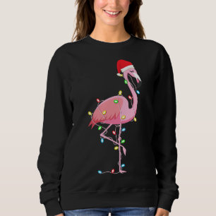 Sudadera Navidades Luces Flamingo Lover Gracioso Regalo de