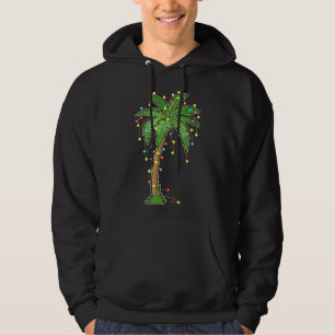 Sudadera Navidades Luces Palm Tree Beach Funny Tropical Xm