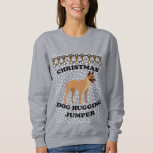 Sudadera Navidades malineses belgas abrazan a perros