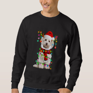 Sudadera Navidades malteses de perros Santa Xmas iluminados