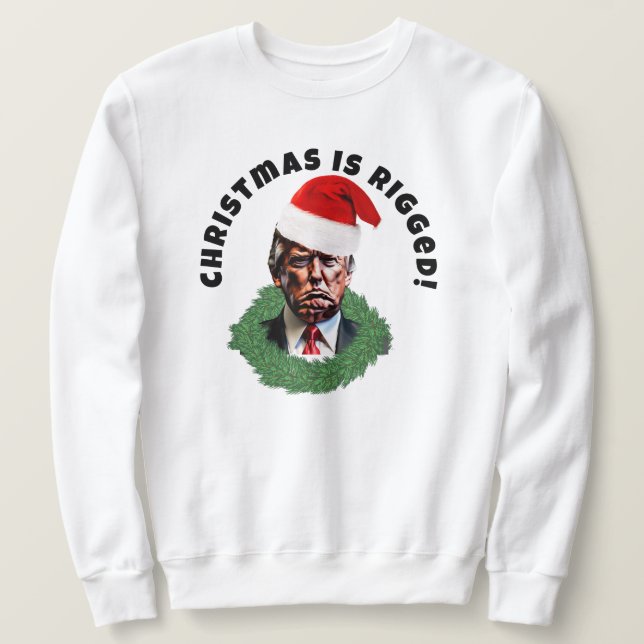 Sudadera Navidades manipulados por Red Santa Hat Trump (Anverso del diseño)