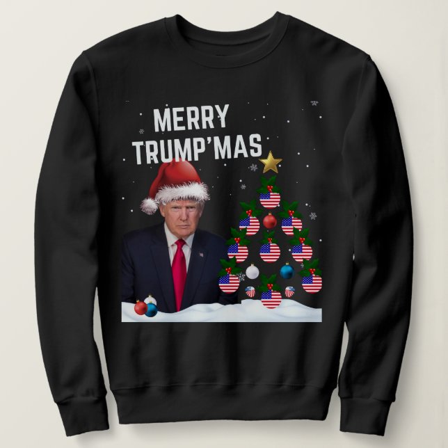 Sudadera Navidades MAS de Merry TRUMP (Anverso del diseño)