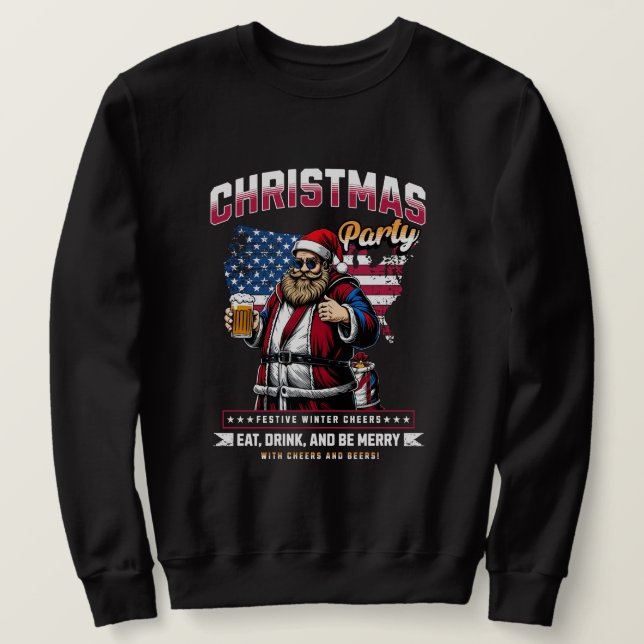 Sudadera Navidades masculinos Santa Sweatshirt | Holiday Fu (Anverso del diseño)