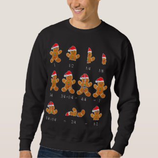 Sudadera Navidades Math Teacher Fraction Gingerbread Cookie