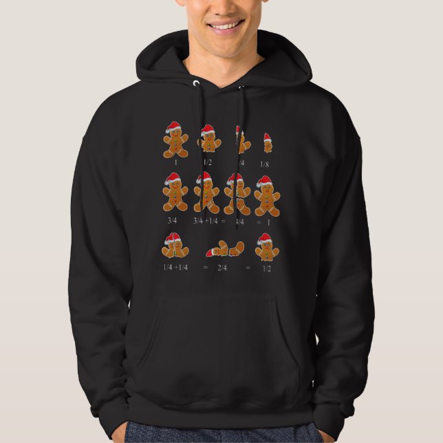 Sudadera Navidades Math Teacher Fraction Gingerbread Cookie (Anverso)