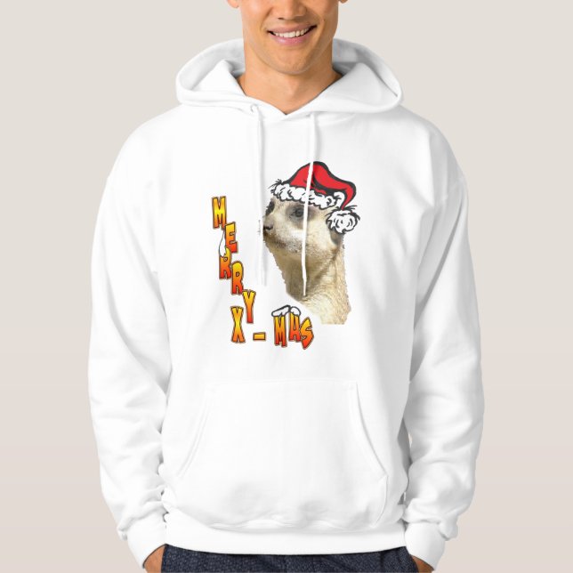 Sudadera Navidades Meerkat Santa Hooded Sweatshirt (Anverso)