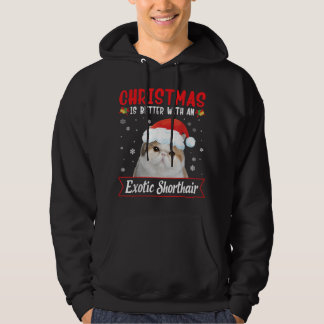Sudadera Navidades Mejor Con Un Gato Exótico De Shorthair M