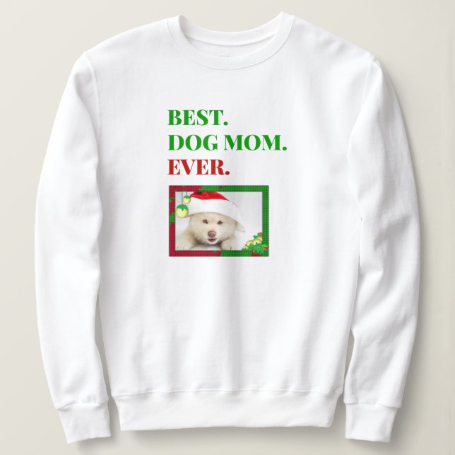 Sudadera Navidades mejor foto de mamá de perro (Anverso del diseño)