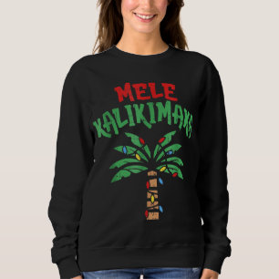Sudadera Navidades Mele Kalikimaka Palm Tree Luz Hawaiana