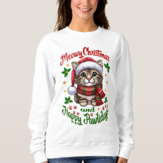 Sudadera Navidades Meowy Felices Saludos De Pawlidays