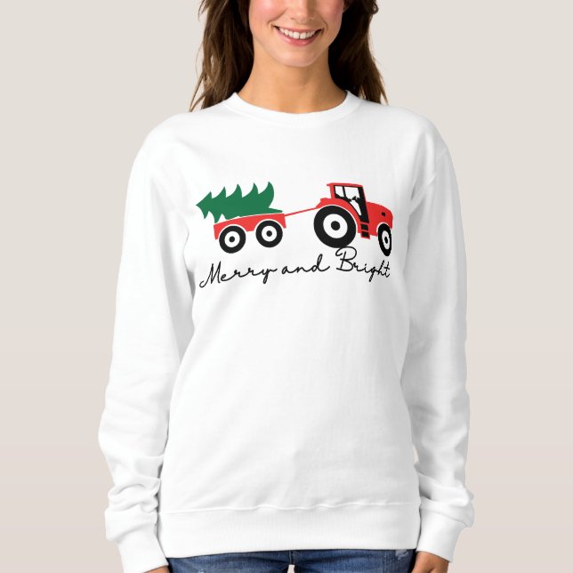Sudadera Navidades merry y brillantes (Anverso)