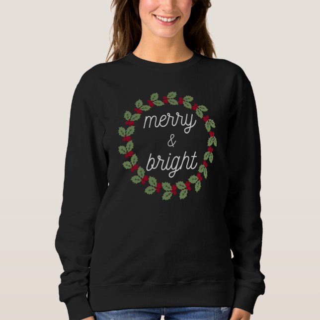 Sudadera Navidades merry y brillantes (Anverso)
