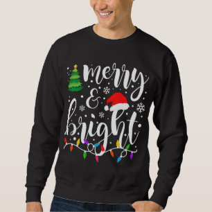 Sudadera Navidades merry y brillantes iluminan divertida im