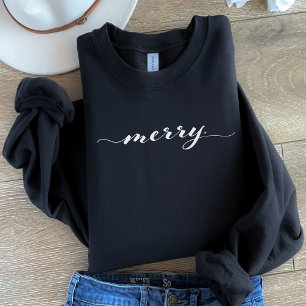 Sudadera Navidades Minimalistas de la tipografía con guión