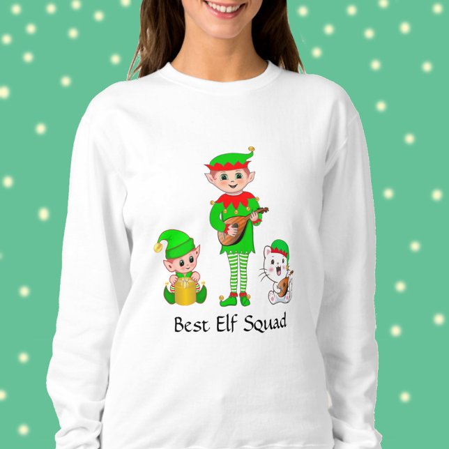 Sudadera Navidades modernos mejor camiseta para elf (Subido por el creador)