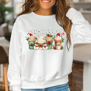 Sudadera Navidades mujeres Snowman Navidades del café