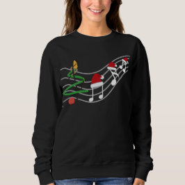Sudadera Navidades Music Notes Santa Hat Treble Clef