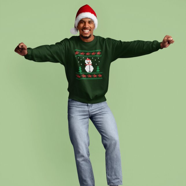 Sudadera Navidades muy feos Ruptura de reno de Snowman (Subido por el creador)