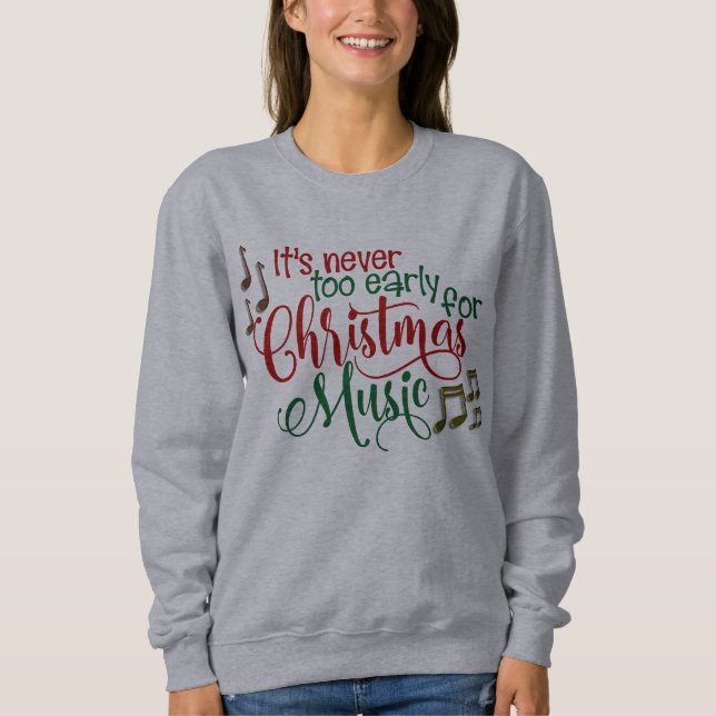 Sudadera Navidades navideños de los amantes de la música (Anverso)
