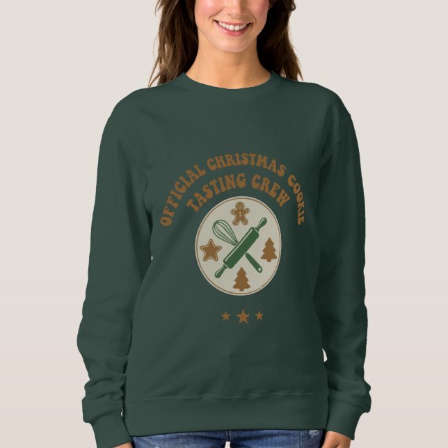 Sudadera Navidades oficiales Cookie Tasting Crew Retro (Anverso)