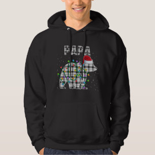 Sudadera Navidades oso papá negro vestido blanco negro mate