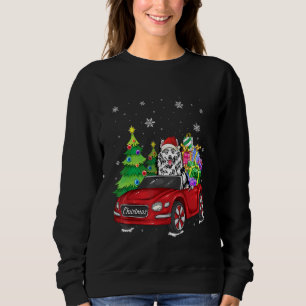 Sudadera Navidades Pajama American Eskimo Dog Y Camión Rojo