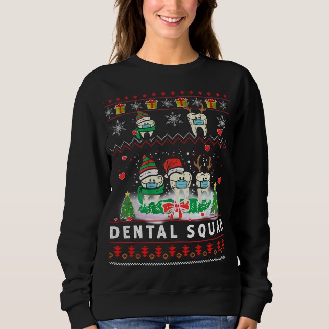 Sudadera Navidades Pajama Dental Squad Teeth Feo Navidades (Anverso)