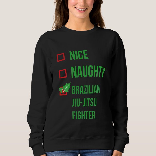Sudadera Navidades Pajama divertidos contra Jiu Jitsu en Br (Anverso)