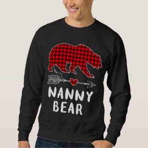 Sudadera Navidades Pajama Family Arrow Nanny Bear Red Plaid