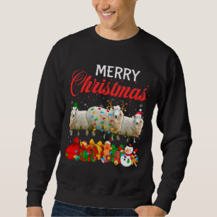 Sudadera Navidades Pajama Oveja Lover Xmas Árbol enciende A