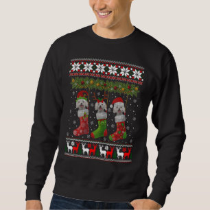 Sudadera Navidades Pajama Perro maltés Noche de Navidad Soc