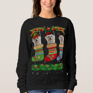 Sudadera Navidades Pajama Perro maltés Perro Perro Perro Pe