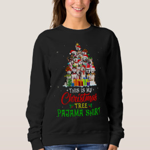 Sudadera Navidades Pajama Siberian Husky Tree Regalos de Na
