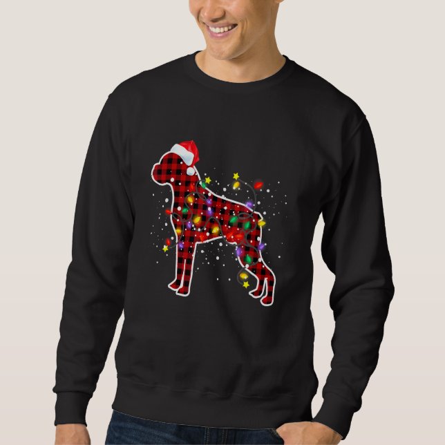Sudadera Navidades Pajamas Familia De Boxer De Red Plaid (Anverso)