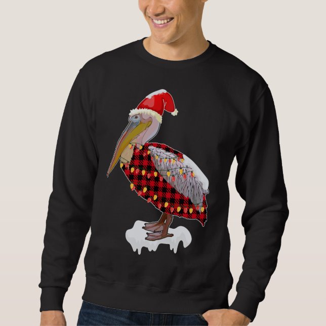 Sudadera Navidades Pájaro Pelican Santa Hat Vestido Amo Ave (Anverso)