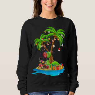 Sudadera Navidades Palm Tree Xmas Tropical Coconut Luces P