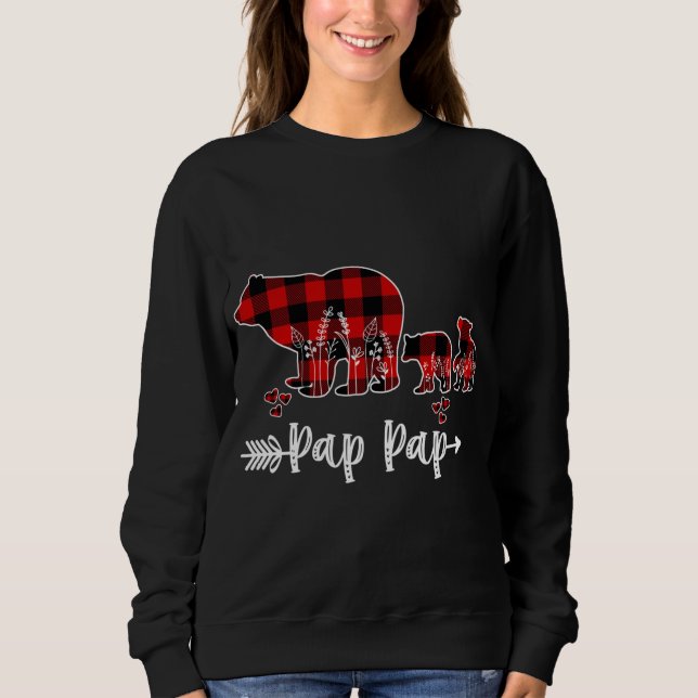 Sudadera Navidades Pap Pap Pajama Red Plaid Buffala Fa (Anverso)
