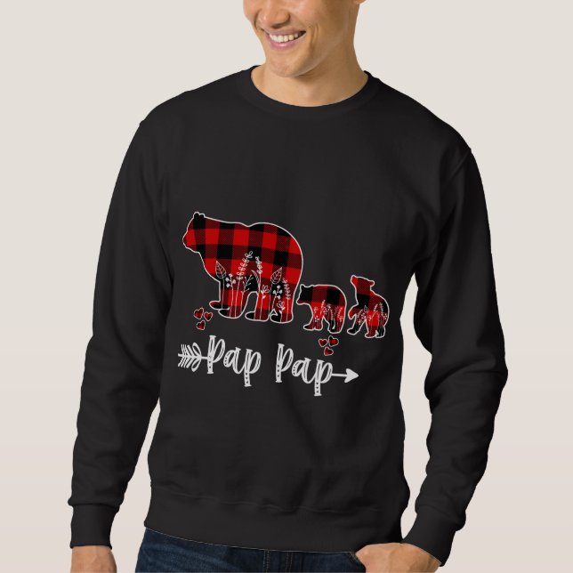 Sudadera Navidades Pap Pap Pajama Red Plaid Buffala Fa (Anverso)