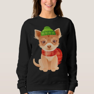 Sudadera Navidades Para Niños Cute Chihuahua Gorra De Invie
