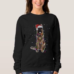 Sudadera Navidades Pastor Alemán Perro Santa Hat Xmas Tee