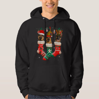 Sudadera Navidades Pastor Alemán Sock Xmas Reindeer Santa