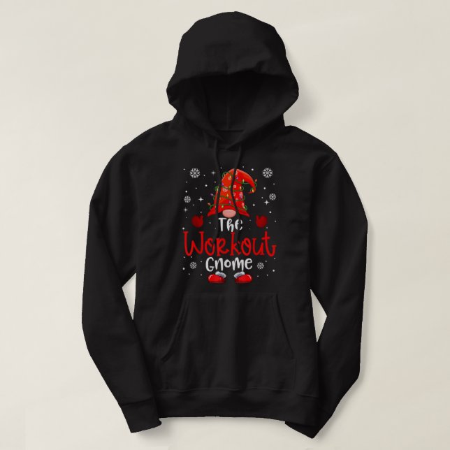 Sudadera Navidades Payamas Para Familia 2022 Workout Gnome  (Diseño del anverso)