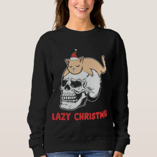 Sudadera Navidades perezosos de Navidad durmiendo el cráneo