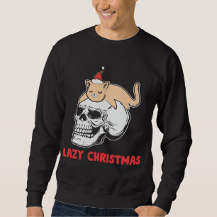 Sudadera Navidades perezosos de Navidad durmiendo el cráneo