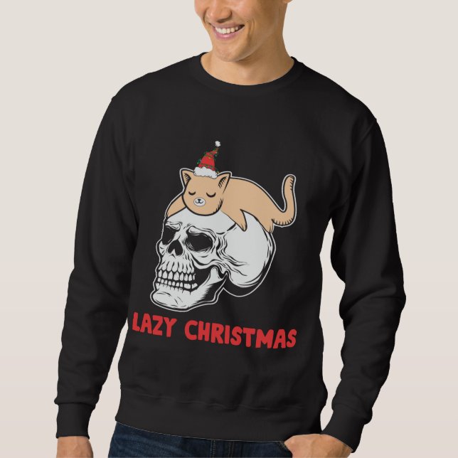 Sudadera Navidades perezosos de Navidad durmiendo el cráneo (Anverso)