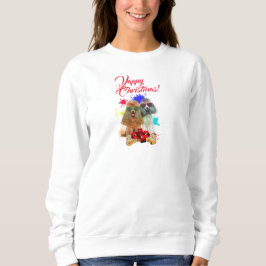 Sudadera Navidades personalizables de perro de caniche yapp