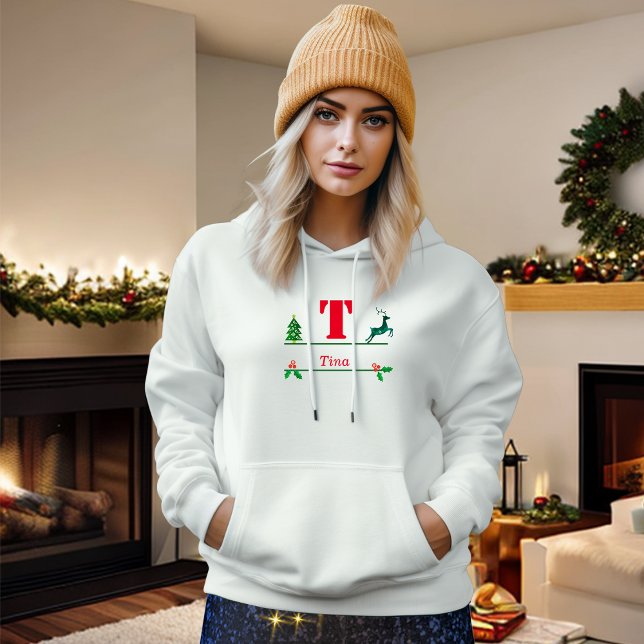 Sudadera Navidades Personalizado Monograma y mujeres con no (Subido por el creador)