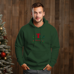 Sudadera Navidades Personalizado Monograma y nombre Hombres