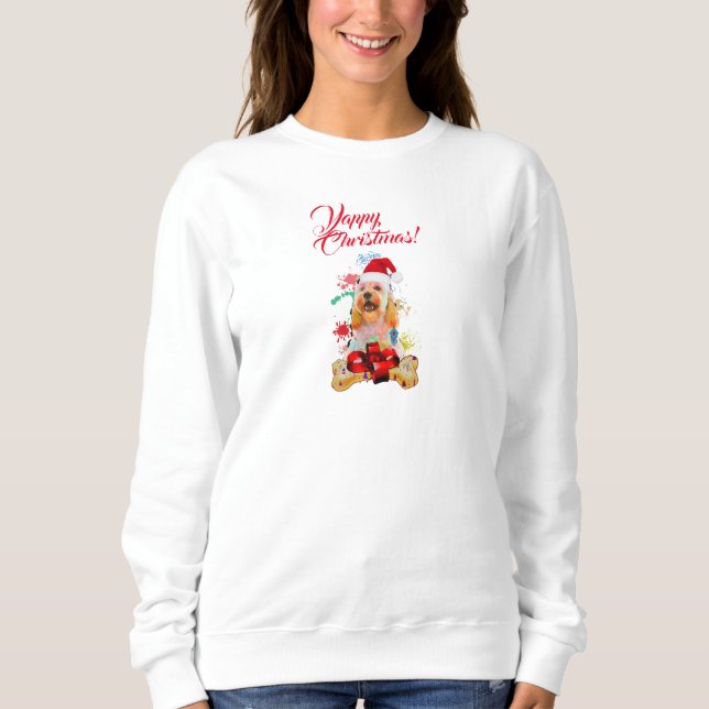 Sudadera Navidades personalizados de Cockapoo Perro Yappy (Anverso)