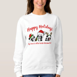 Sudadera Navidades personalizados Pandas Long Sleeve